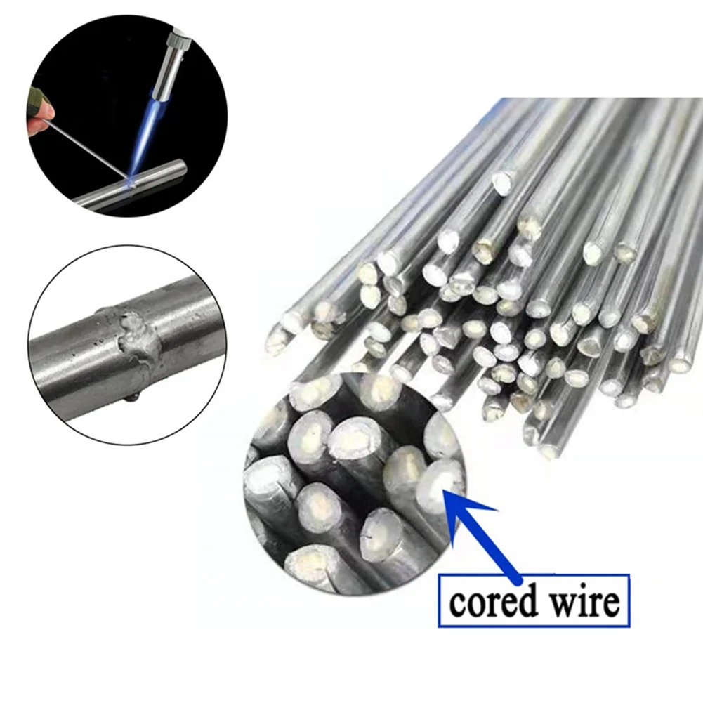 5PCS Aluminum Welding Rod No Need Solder Powder 330/500mm 1.6/2mm Low Temperature Flux Cored Wire Silver Welding Supplies