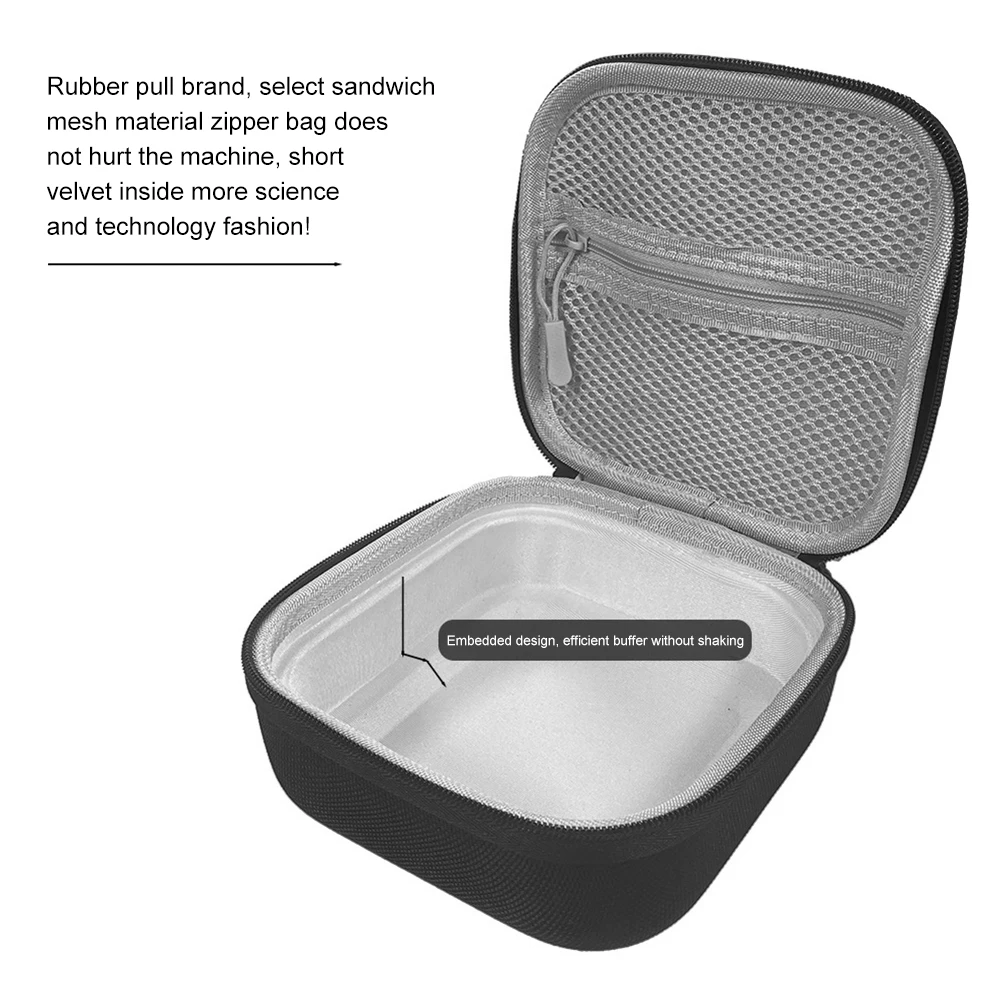 Hard Carrying Case Shockproof Protective Case Anti-scratch Carrying Bag with Mesh Pocket for 2024 Mini M4/M4 Pro Chip