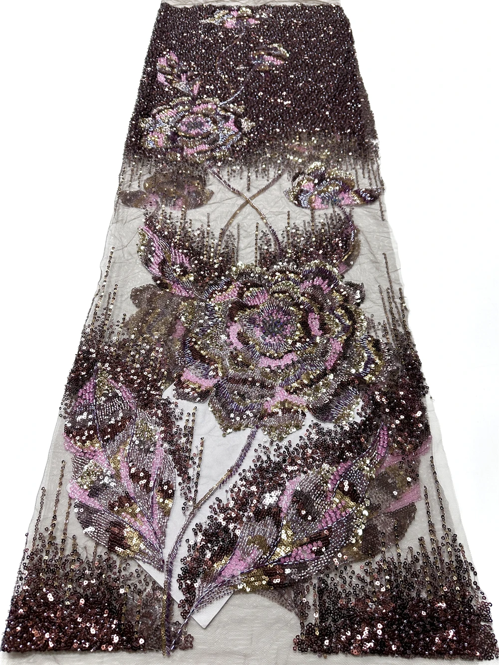 Luxurious African Groom Sequins Lace Fabric, Heavy Beads Embroidery, French Tulle, Nigerian Wedding Dress, High Quality, 2026