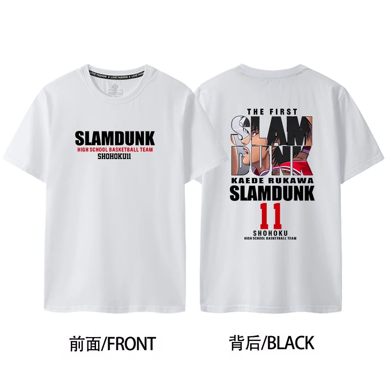 Men's Japanese Anime The First Slam Dunk Man T-Shirt Slam Dunk Shohoku Basketball Team T-shirt Sakuragi Hanamichi Print Men Tees