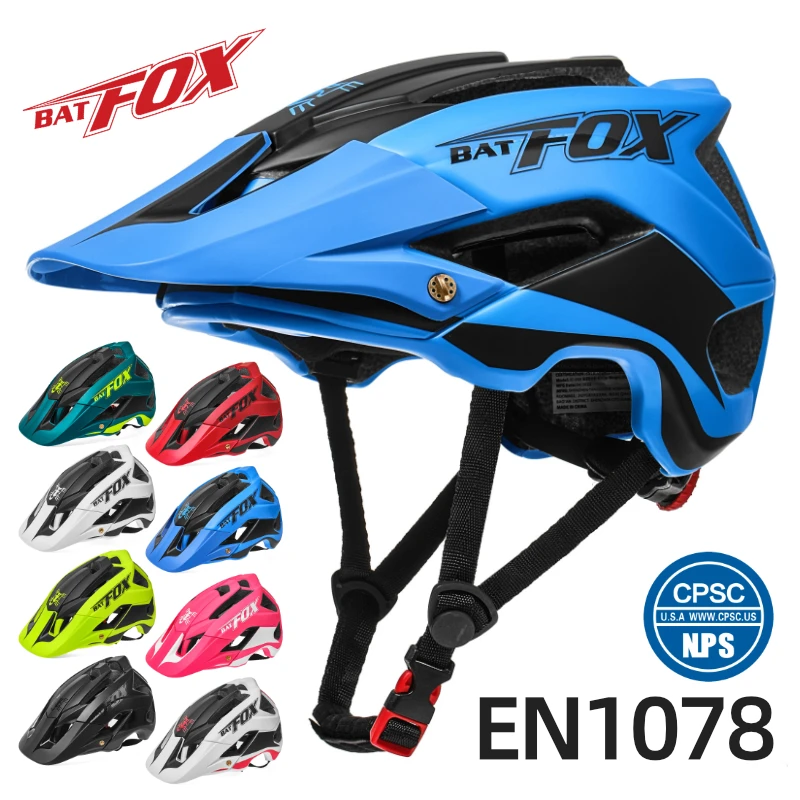 BATFOX bicycle helmet kids and adult skateboard scooter road mountain bike safety outdoor sports adjustable MTB cycling helmets