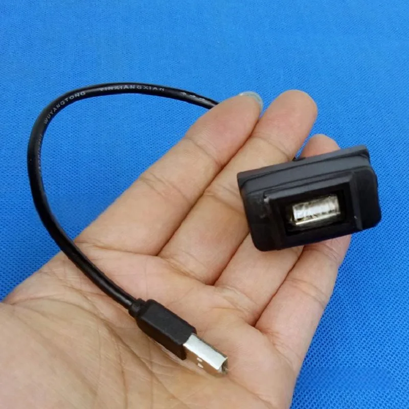 USB Extension Charge Cable for Car Dashboard USB 2.0 Port For Mitsubishi ASX Lancer Outlander Pajero Eclipse USB Charge Switch