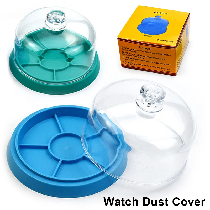 Watch Movement Dust Cover Watch Parts Holder Tray Parts Protector Moistureproof Anti-dust Covers Storage Box for Watchmakers