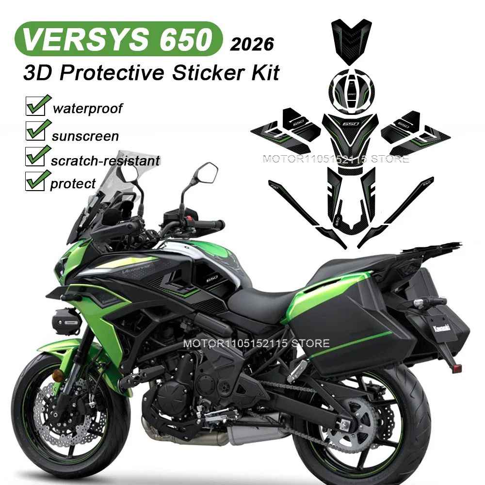 

Motorcycle Accessories Versys 650 2026 3D Epoxy Protection Sticker Decal for Kawasaki Versys 650 2026 New Versys 650