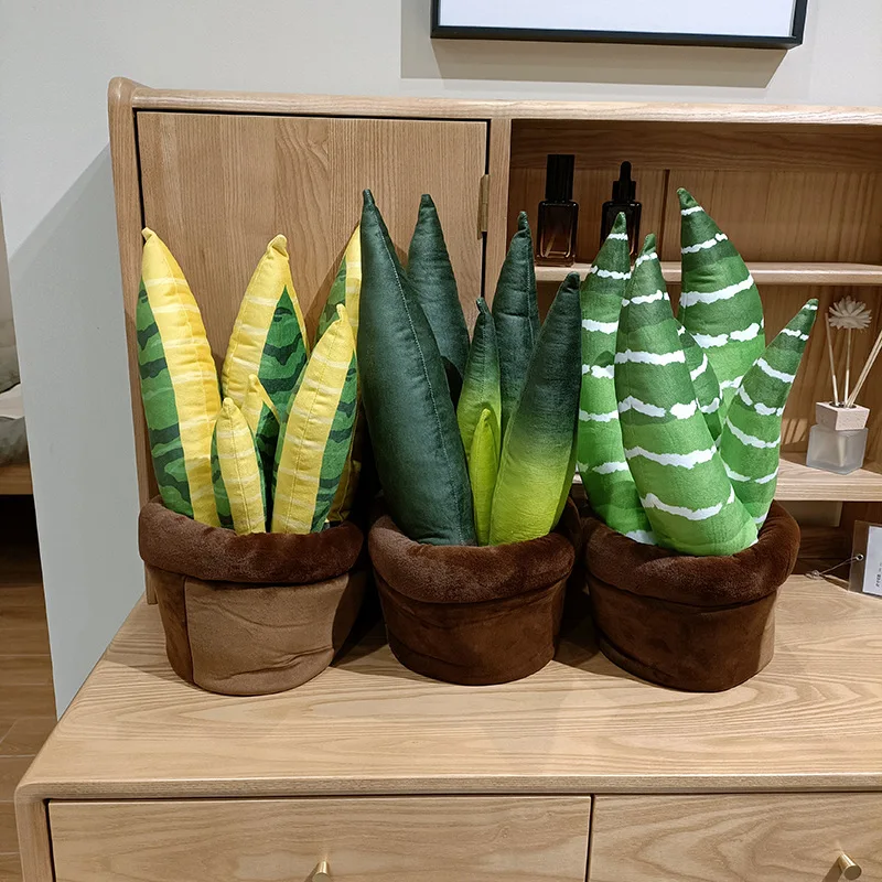 Lifelike Real Potted Plant Plush Doll Simulation Succulent Bamboo Flower Plush Toy Home Decoration Gift For Boys And Girls