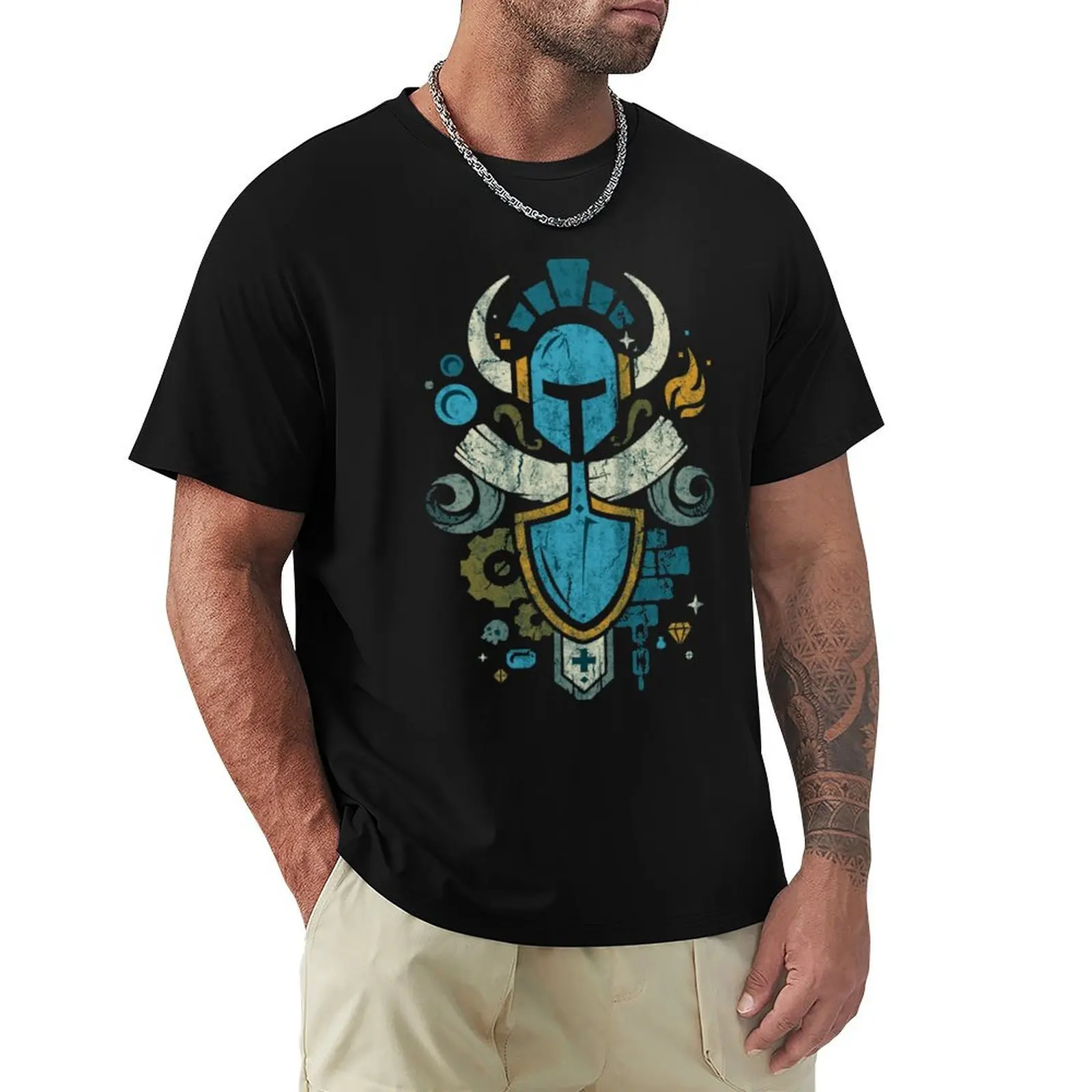 

Shovel Knight Shovelry Emblem Crest Essential T-Shirt Casual Light Summer Short Sleeve Top