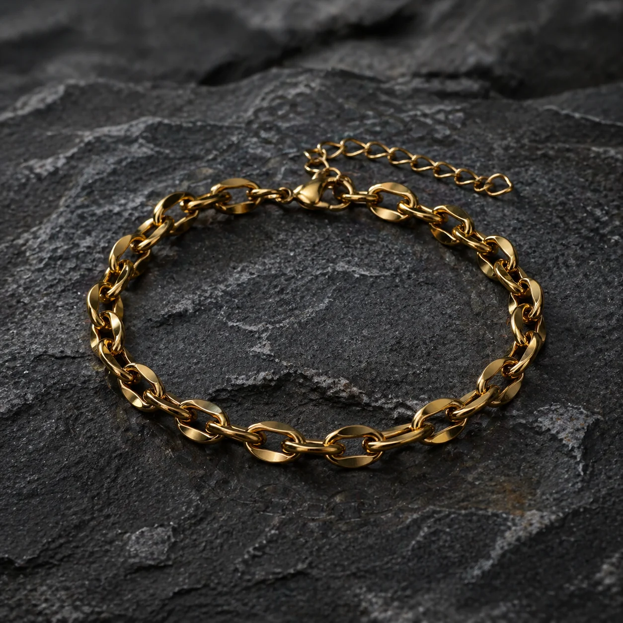 KY Oval Link Chain Bracelet Women Wrist Bracelets Stainless Steel Bracelets and Bangles Jewellery for Woman Miraculous Chains