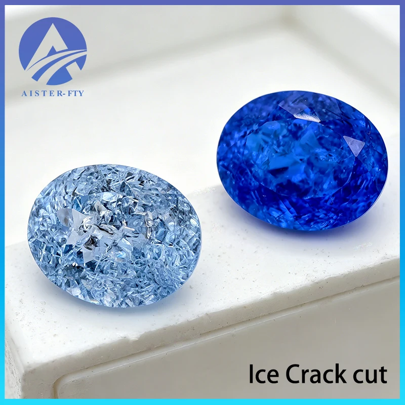 

Oval Shape Cotton Royal Blue/Aquamarine Lab Grown Cobalt Spinel Ice Crack Loose Gemstone – Lab Diamonds for Jewelry Making
