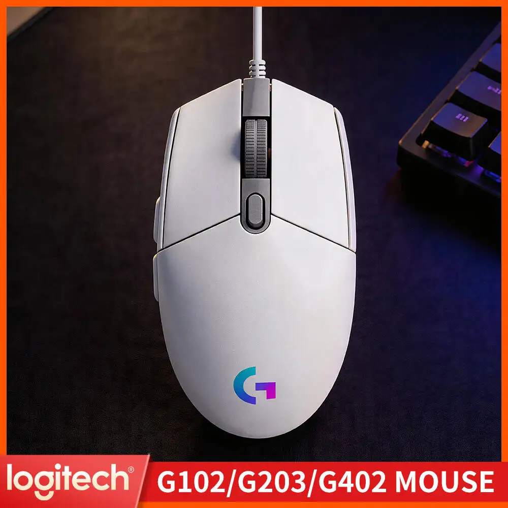 Logitech G102 Gaming Mouse, 1ms Response Time, 8000 DPI, Custom RGB, Mechanical Buttons for Professional Esports Gamers