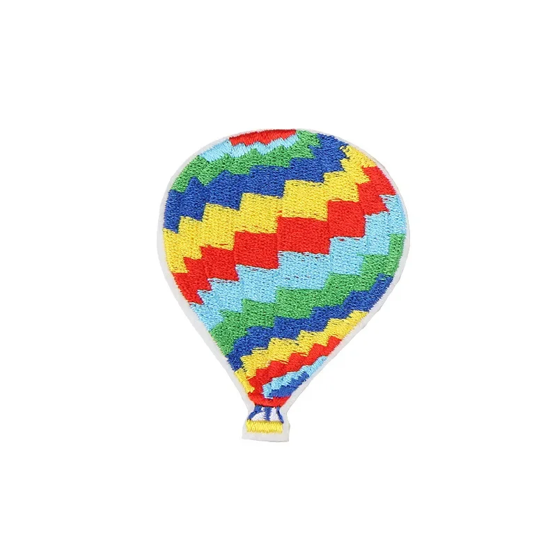 50pcs/Lot Luxury Fun Embroidery Patch Hot Air Balloon Letter Never Give Up Shirt Clothing Decoration Accessory Craft Applique