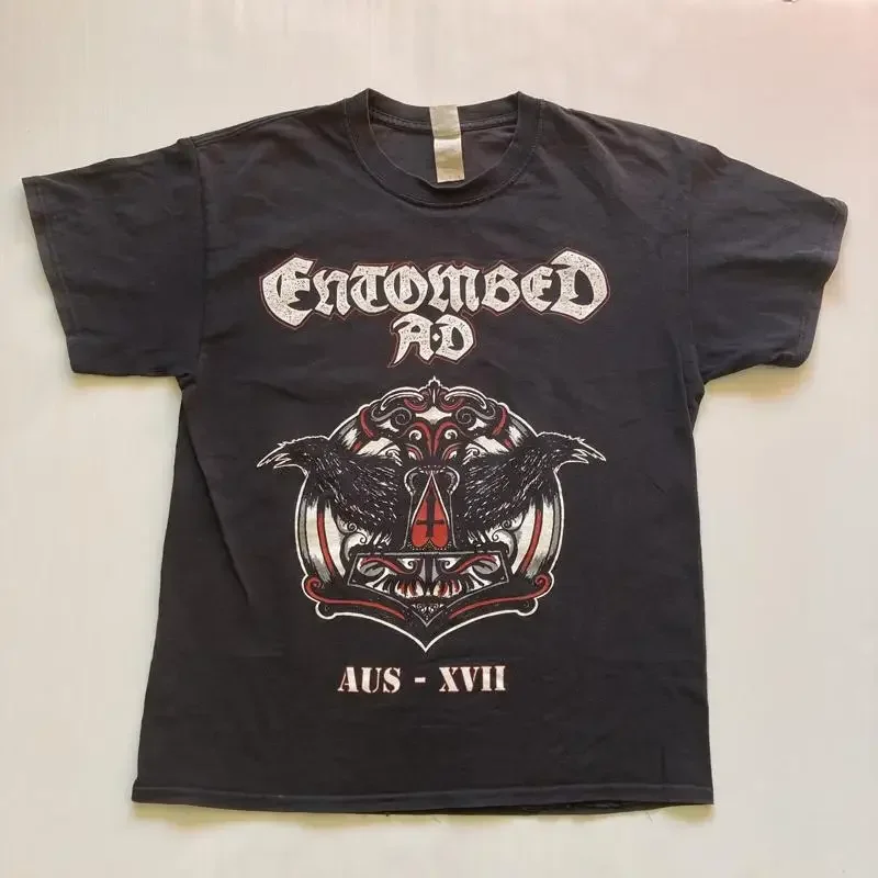 Entombed AD Australian Tour Tshirt Black Band Merch 2017 Mens Size L Rare Metal