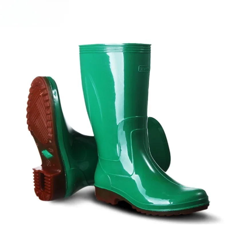 Nuove scarpe da pioggia industriali in PVC protezione del lavoro scarpe in gomma scarpe da acqua antiscivolo da donna moda stivali da pioggia a