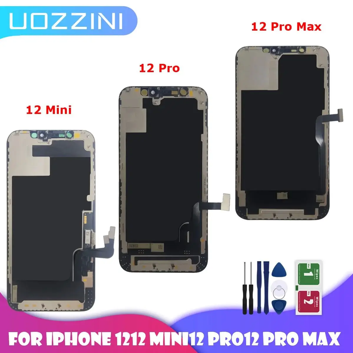 Incell LCD For iPhone 12 Mini/12/12 Pro/12 Pro Max LCD Display Touch Screen Digitizer Full Assembly Replacement + Tools