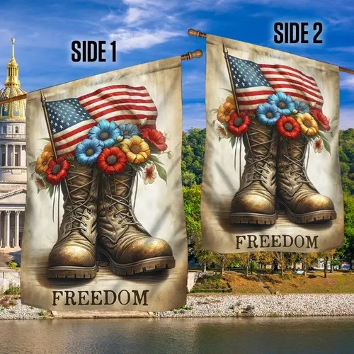 Freedom 4th Of July Boots Memorial Day Veteran Flag Graden Flag XXH LLP LLX uui