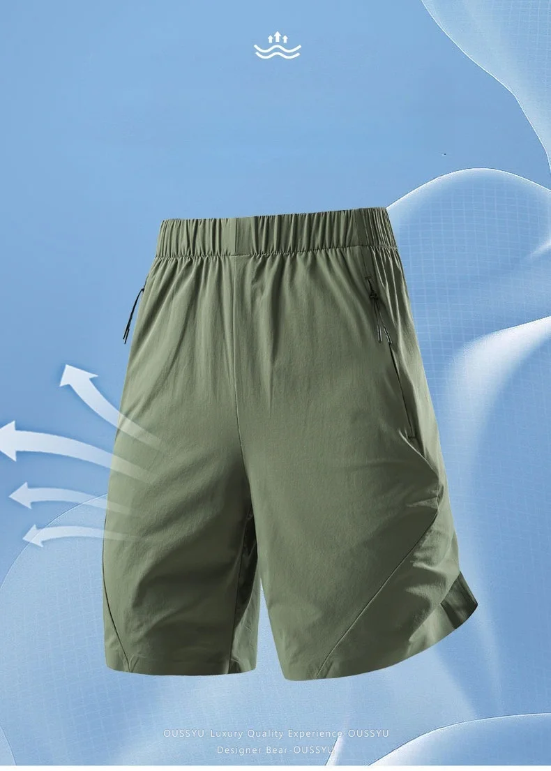 Sommer Hochelastische Schnelltrocknende Shorts für Herren, Weite Elastische Outdoor-Sport-Jorts, Lässige Arbeits- und Taktische Cargo-Shorts für Herren in Übergrößen bis 8XL – Detail 3