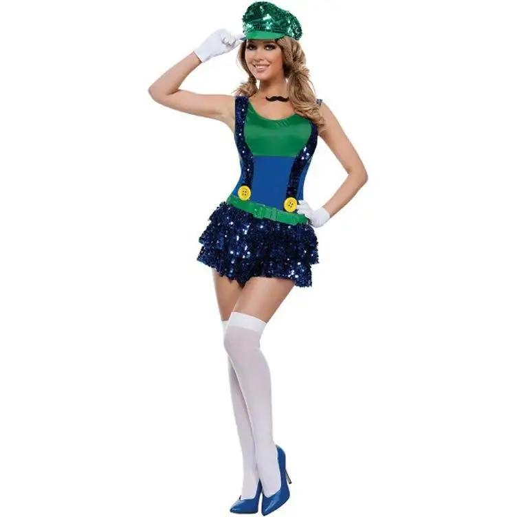 

Cross-Border Super loween Skirt Set Women's Stage Performance Costume Game Character Inspired Faionable Ensemble
