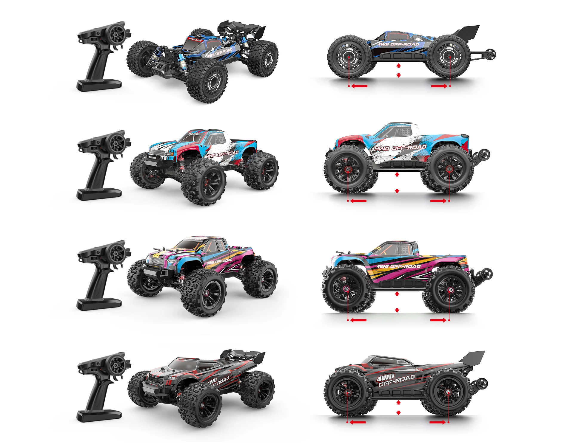 MJX Hyper Go 16207/16208/16209/16210 1/16 Brushless RC Car 2.4G GPS Remote Control Toy Truck 4WD 65KMH High-Speed Off-Road Buggy