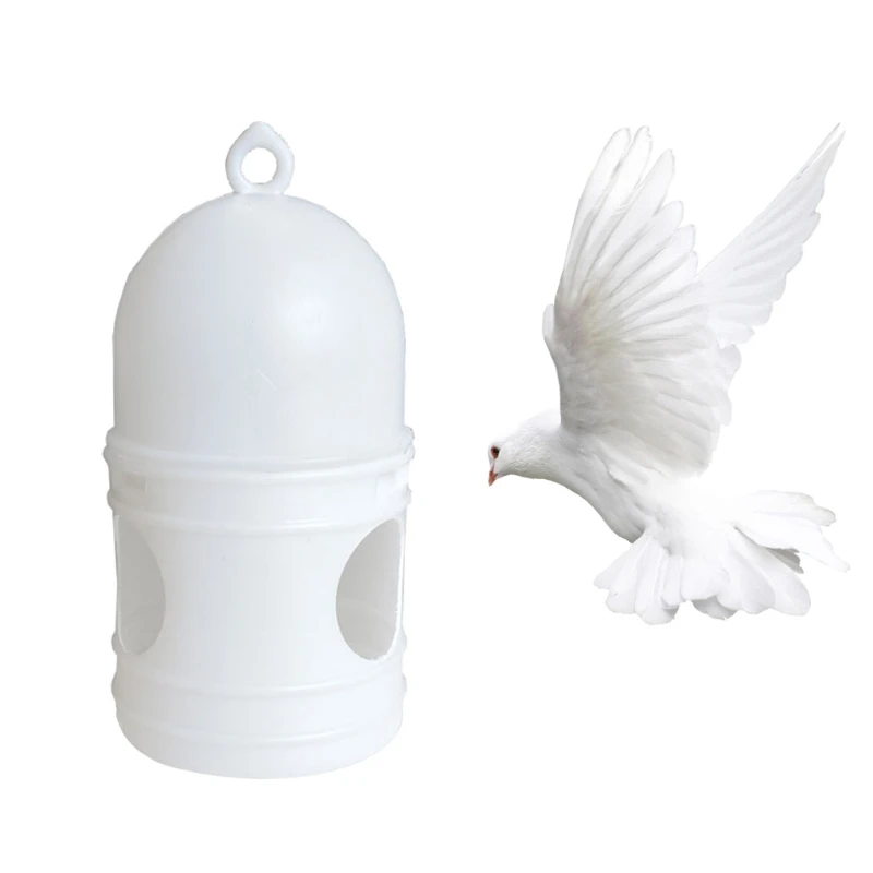 Plastic Bird Drinker Pigeon Waterer Portable Water Feeder Durable Automatic Water Container for Doves 1L Capacity