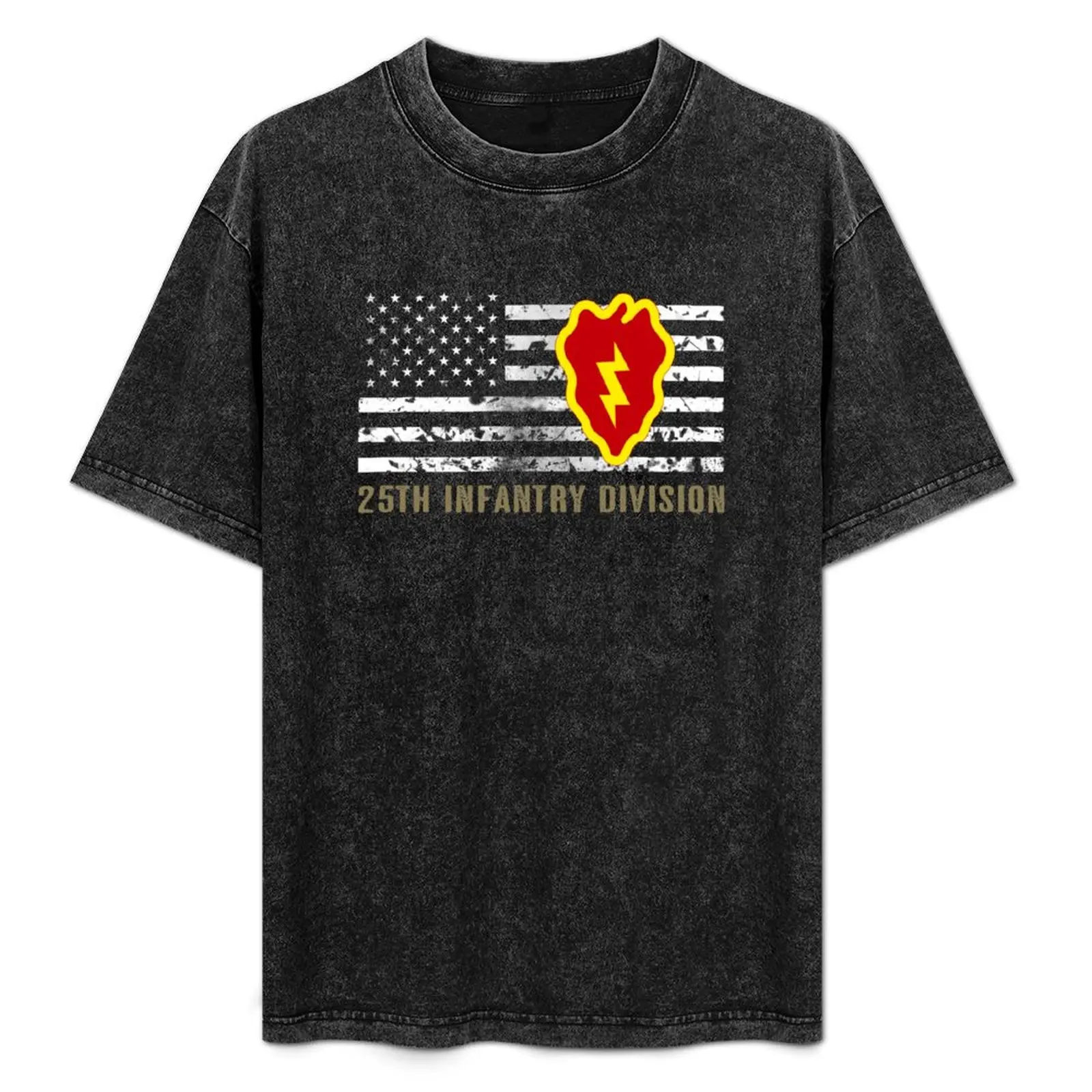 

25th Infantry Division (Distressed Flag) T-Shirt hippie clothes blanks men t shirt