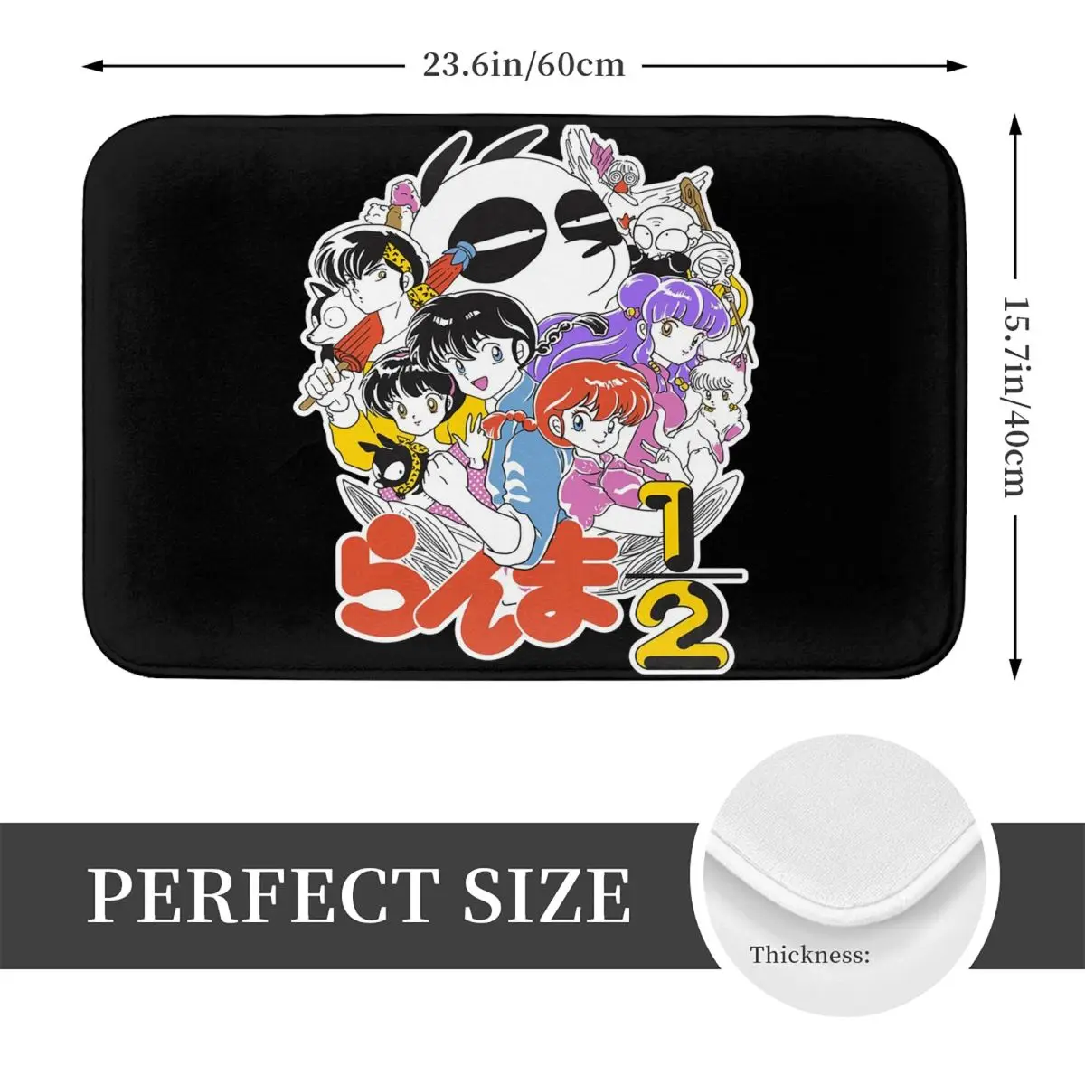 P Chan Ranma Anime Doormat Kitchen Entrance Home Floor Mat Anti-slip Carpet Rug for Bathroom Footpad Mats