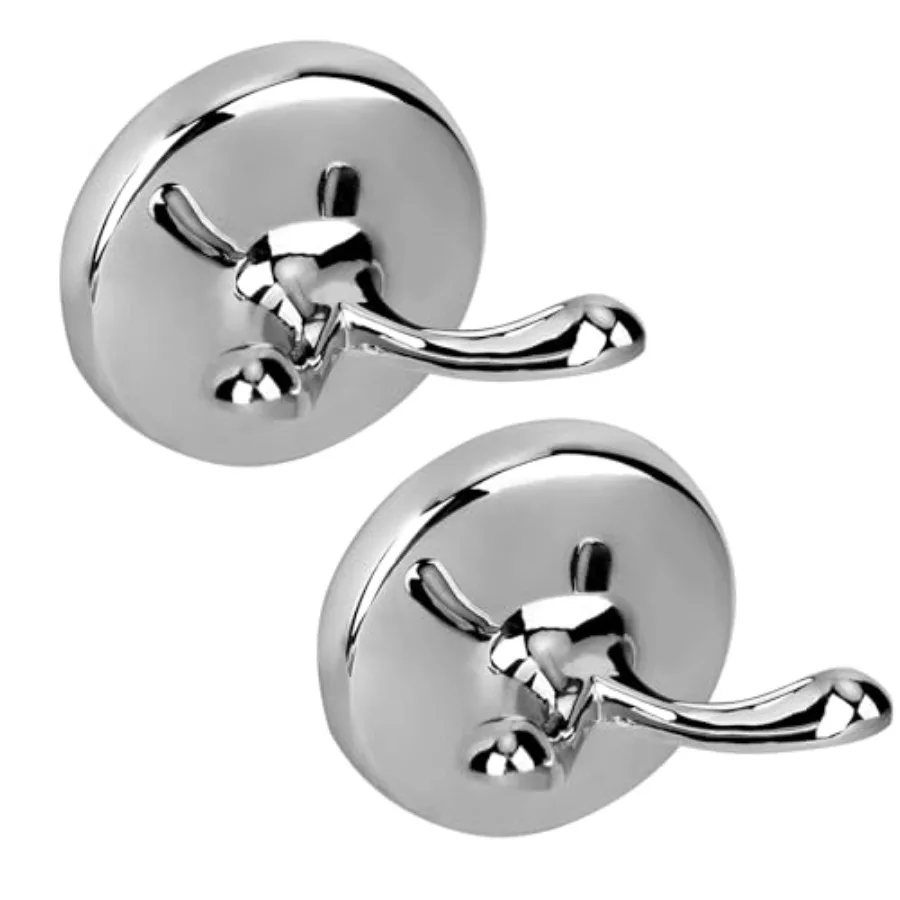 

Polished Towel Hooks Antique, 2 Pack Coat Robe Hook Heavy Duty Bathroom Double Hook Wall Mounted, Hand Towel Hooks for Kitchen