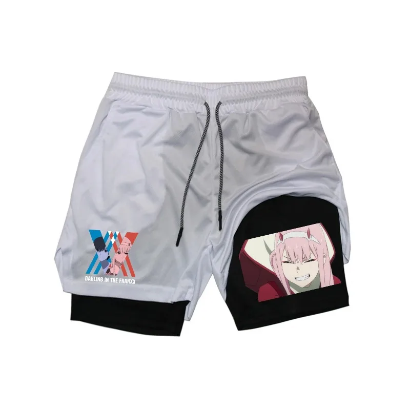 Pantaloncini Zero Two Performance da uomo Pantaloncini a compressione da corsa 2 in 1 Allenamento Yoga Palestra Abbigliamento sportivo Pantaloncini da allenamento con tasche