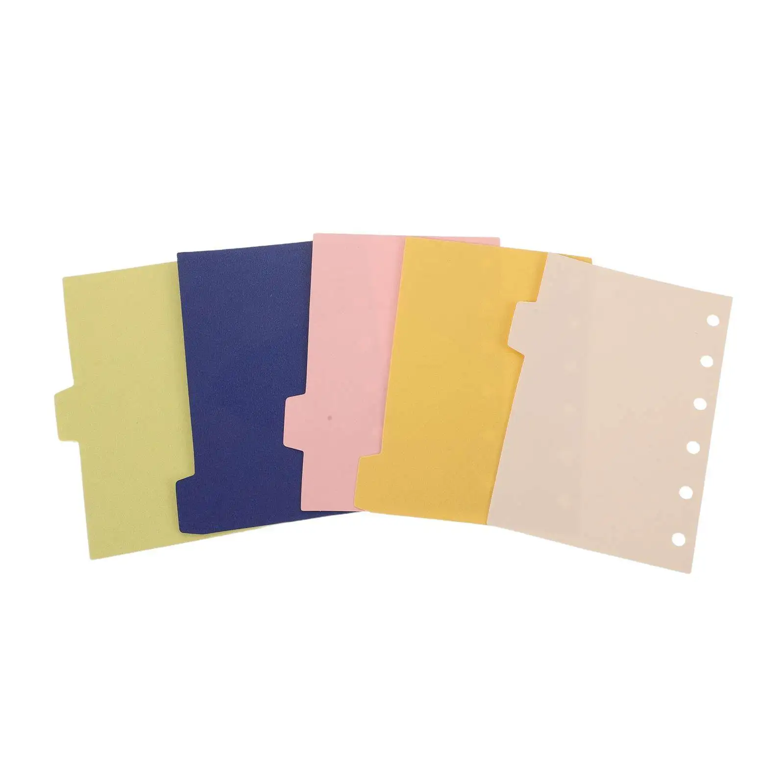 

5Pcs Loose Leaf Notebook Tabs Mini Binder Dividers with Colorful Index Divider Sheets Compact Size for Efficient Document