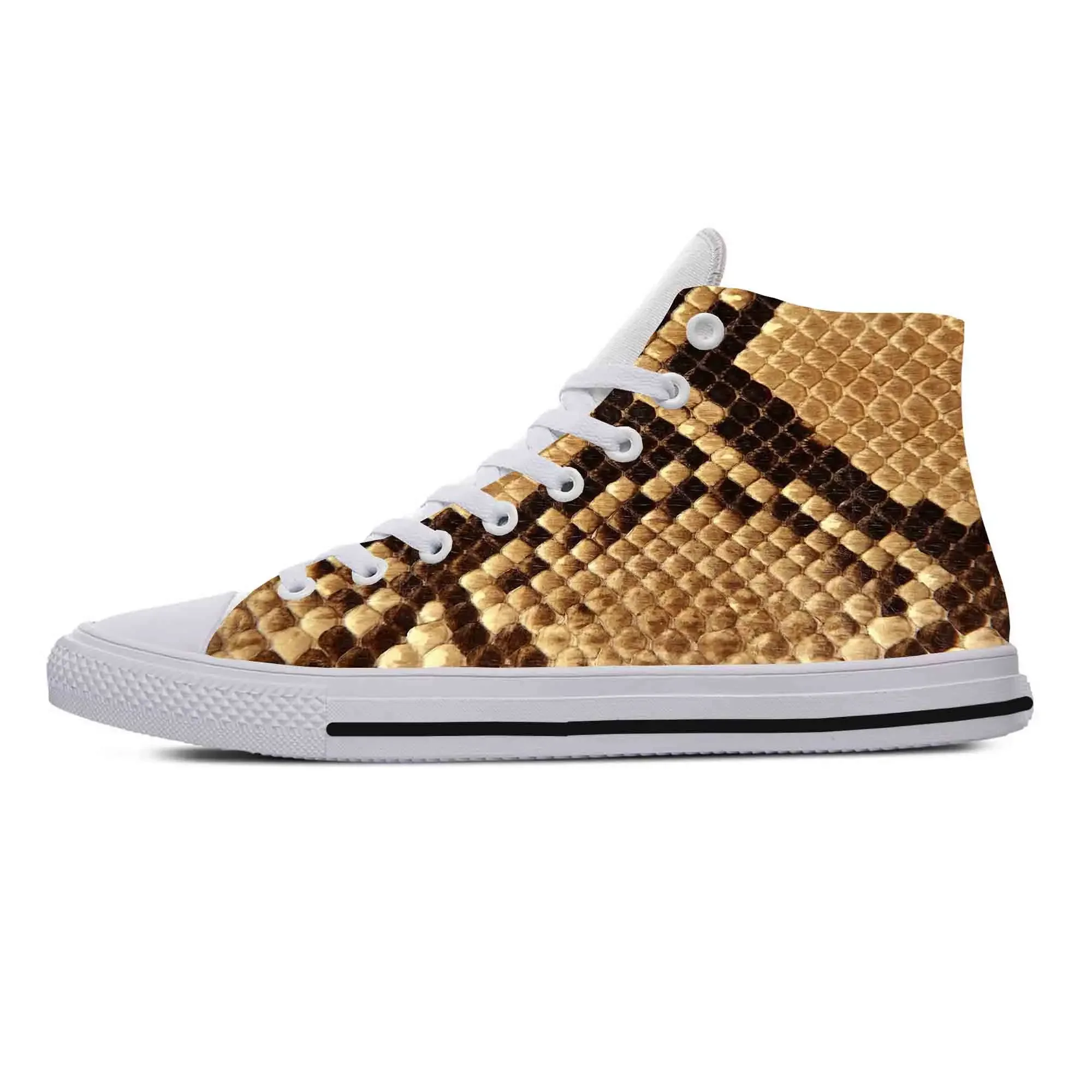 

Snake Skin Scales Snakeskin Pattern Fashion Funny Casual Cloth Shoes High Top Comfortable Breathable 3D Print Men Women Sneakers