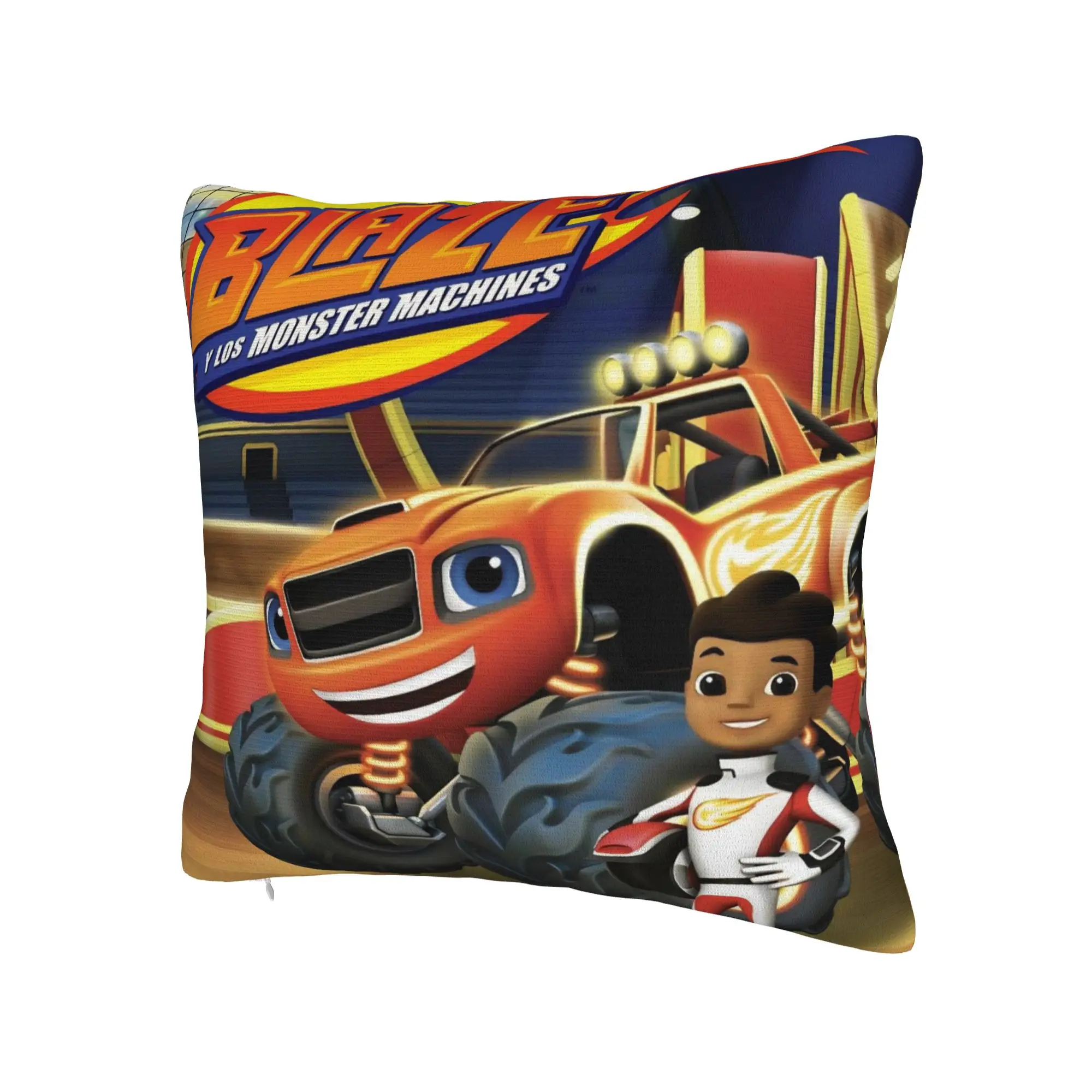 Decorative Pillow Covers Blaze and the Monster Machines Merchandise Bedroom  Throw Pillow Case Cover Zipper Multiple Sizes