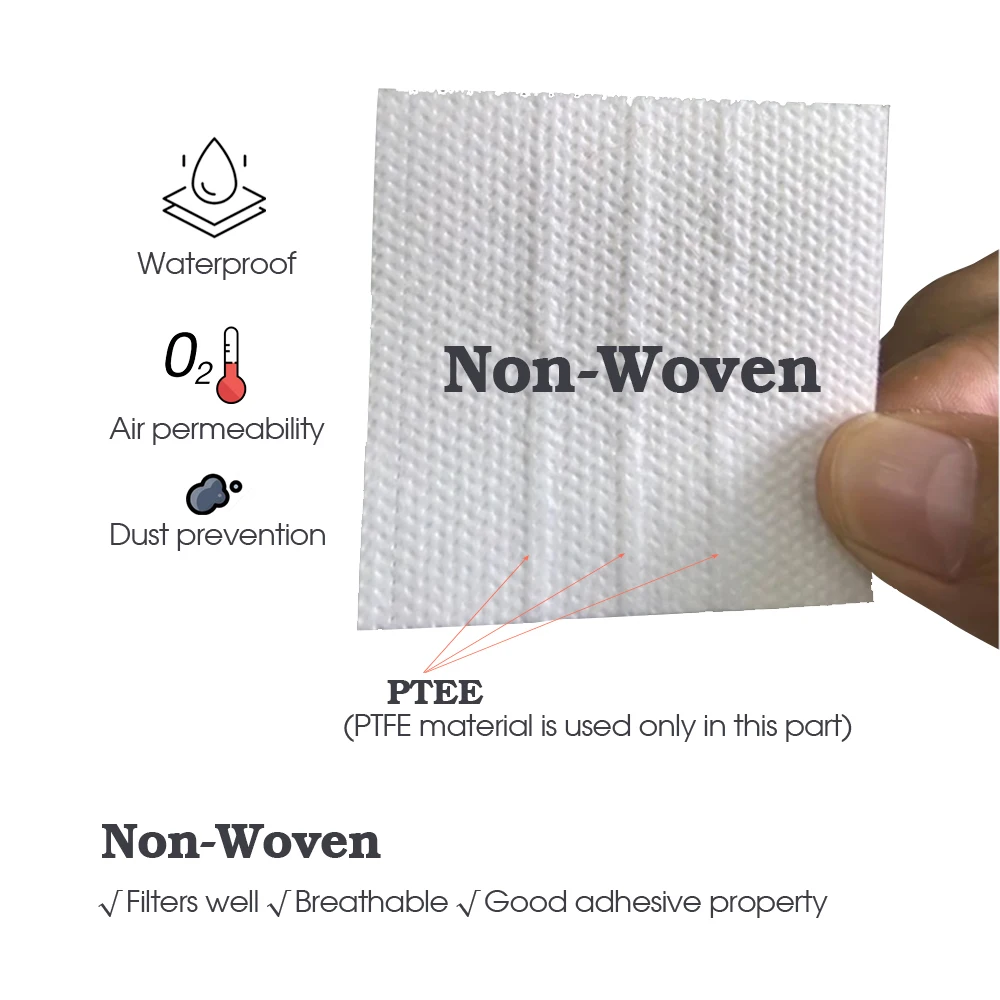 Breathable Self-Adhesion Non-Woven Sticker for Mushroom Spawn Bag Punching Inoculation Sealing Paster Edible Fungi Cultivation