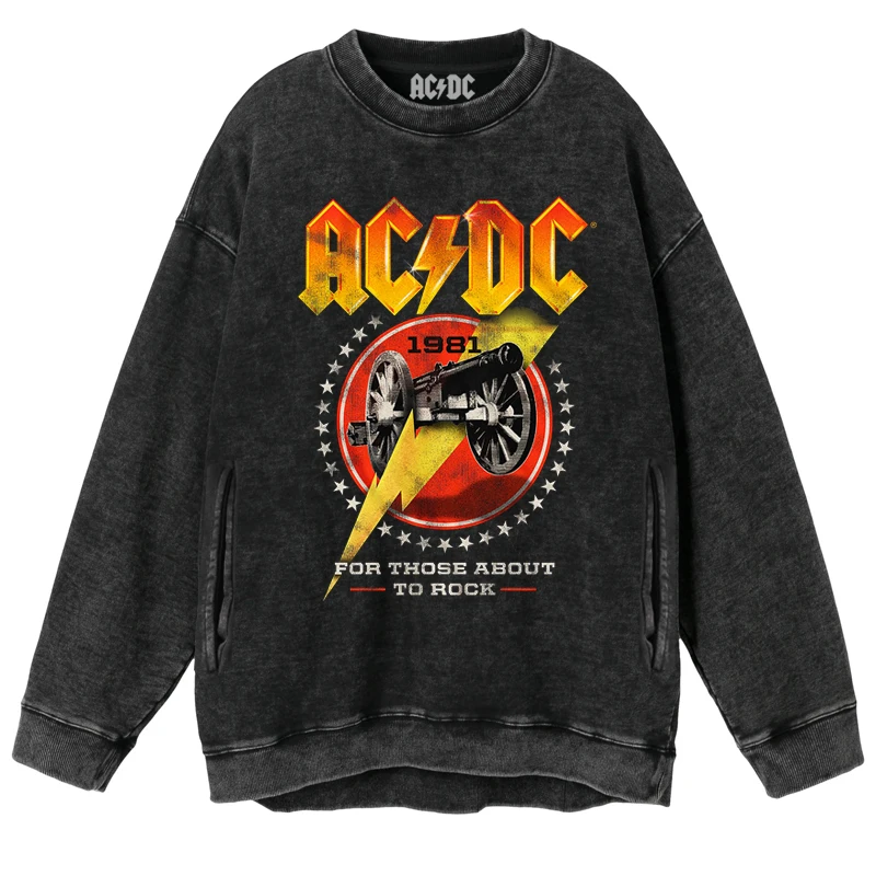 

Мужской винтажный хлопковый свитшот с круглым вырезом в стиле метал-панк, посвященный концерту AC Band 98 в Токио