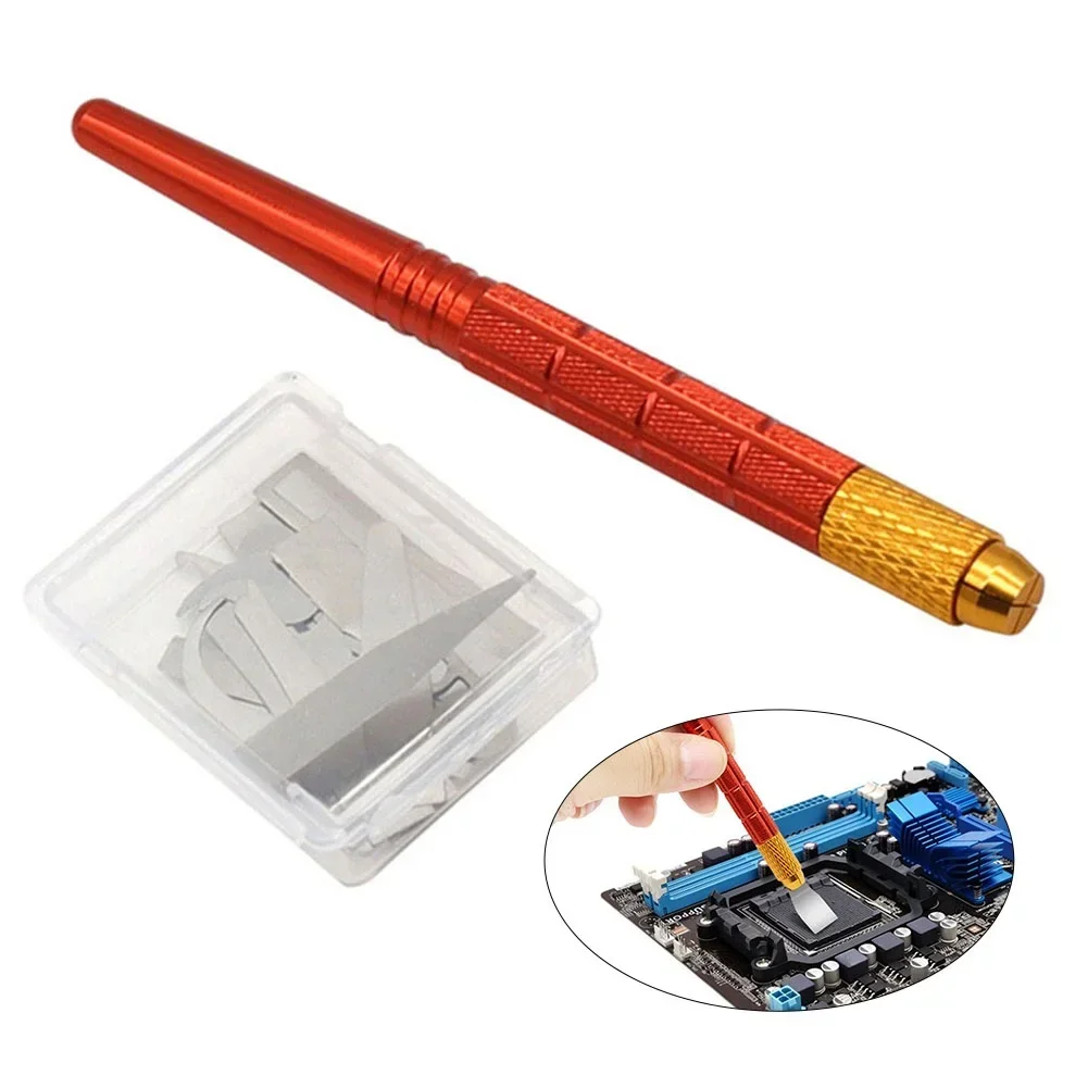14-IN-1 IC Chip di Riparazione Strumenti a Lama Sottile Set CPU Edge Remover Strumento di Riparazione Chip della Scheda Madre Telefono Tablet Colla Smontare Strumento