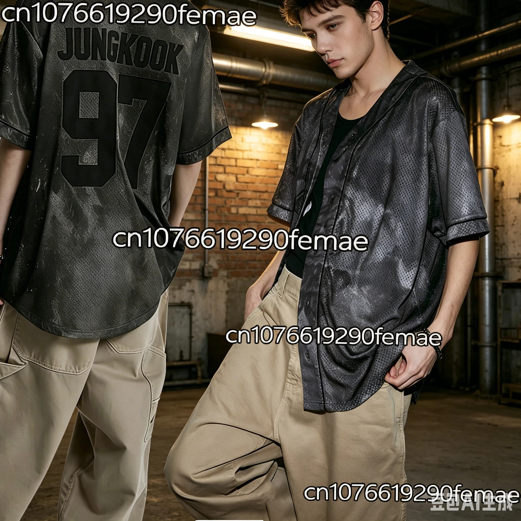 Camiseta de Beisebol KPOP Nova Coleção Verão 2026 Masculina Feminina Unissex com Estampa Digital de Letras, Caimento Solto, para Performance Musical e