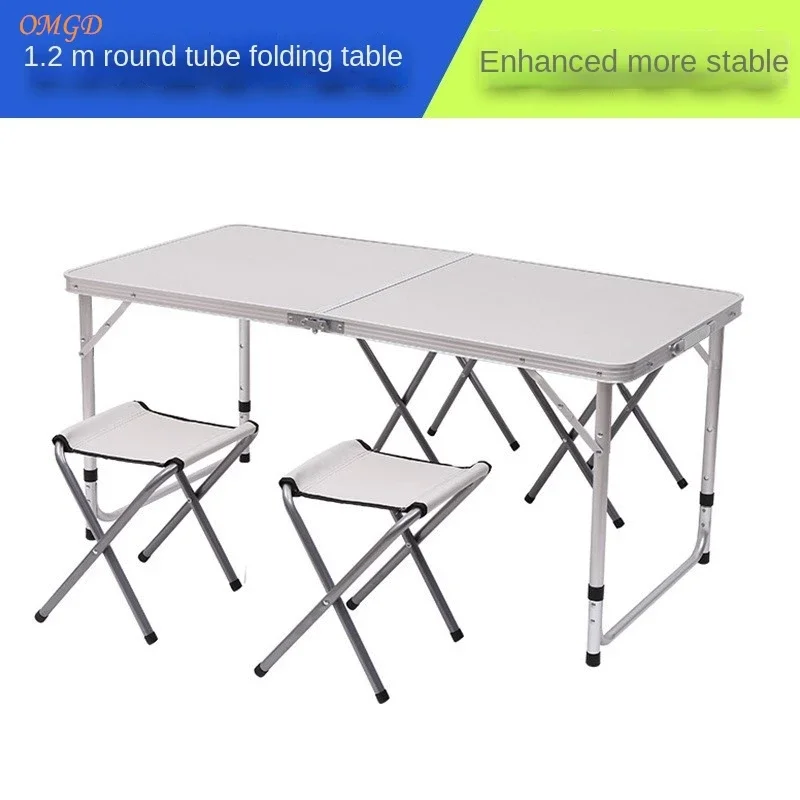 Simple Household Aluminium Alloy Foldable Table Stall Outdoor Portable Folding Table Set Night Market Stall Table Camping Home