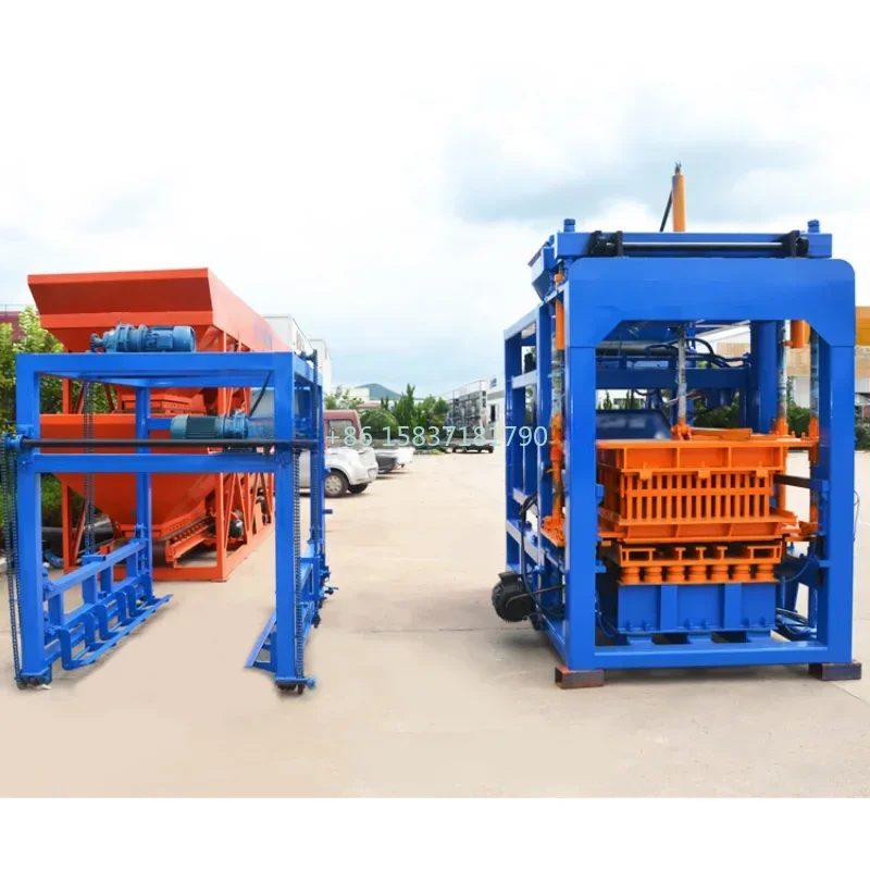 Automatic Hydraulic Pressure Cement Brick Making Machine QT4-15 Hollow Interlocking Brick Concrete Block Making Machine Price