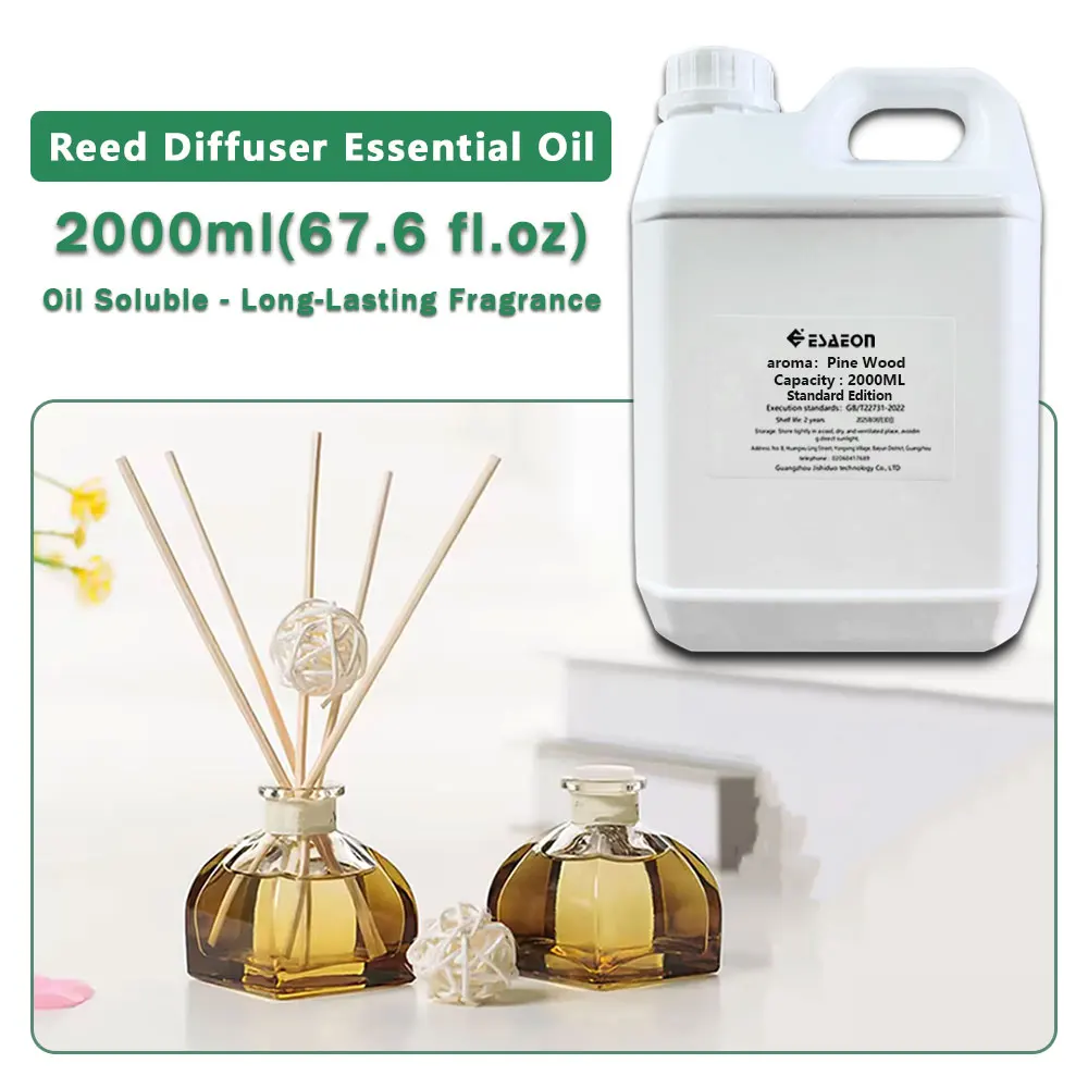 ESAEON Essential Oils - Vine Diffuser Replenishes Aromatic Oil, Aroma Reed Diffuser Oil, Pine Wood Kempinski 2000ML (67.6 fl.oz)