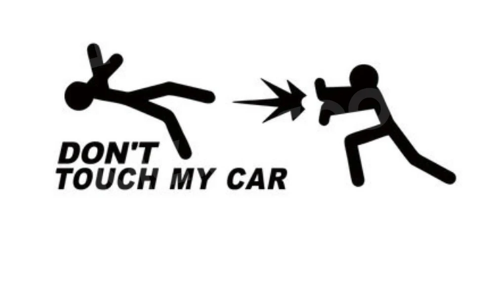 Funny Car Sticker Dont Touch My Car Black White Red Blue Orange Color Decals Stickers Creative Auto Decal Exterior Decoration