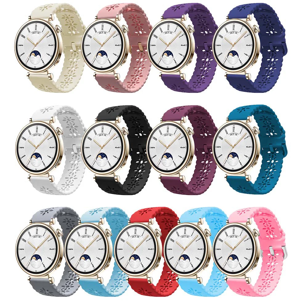 화웨이 워치 GT 4 용 레이스 실리콘 시계 밴드, Garmin Vivoactive 3S 4S Venu 3S 2S/Active S 팔찌 밴드, 18mm, 41mm, 신제품