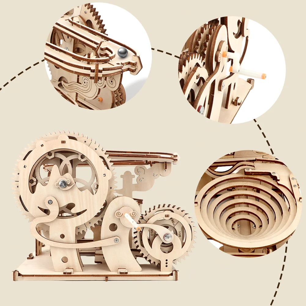 3D Track Ball Series Wooden Jigsaw Puzzle Family Parent-child Interactive Educational Game Adult Children's Holiday Gift