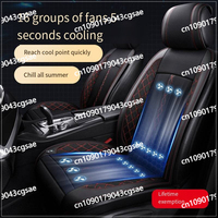 Summer Breathable Ice Silk Electric Cooling Car Home Seat Pad Cushion Built-in Air Ventilated Fans for All Cars Chair