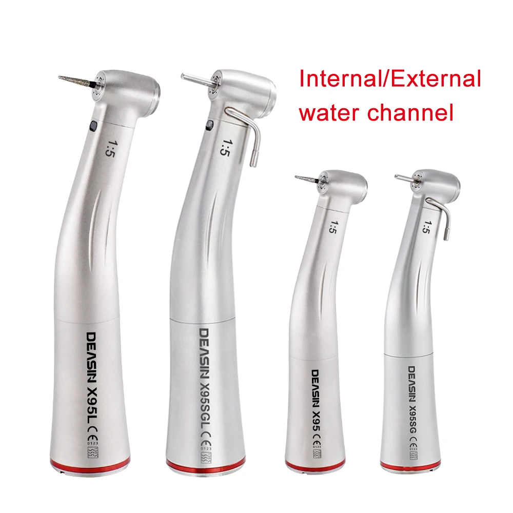 

Dental 1:5 Fiber Optic Handpiece Increasing Contra Angle Internal Water Spray Low Speed Surgical Handpiece For Lab Dentist