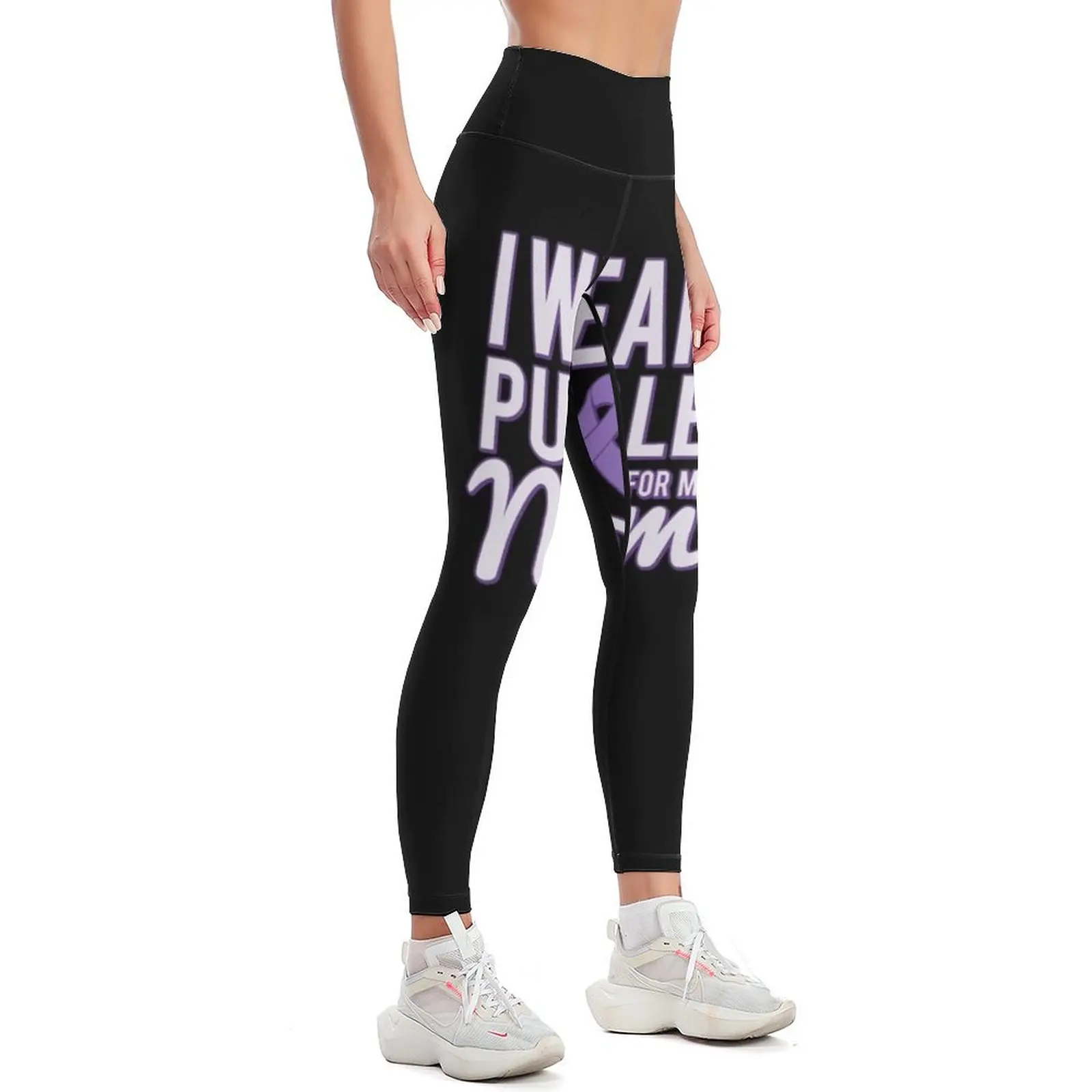 I Wear Purple For My Mom Alzheimer's Leggings Legging sport Tight fitting woman Female legging pants Womens Leggings