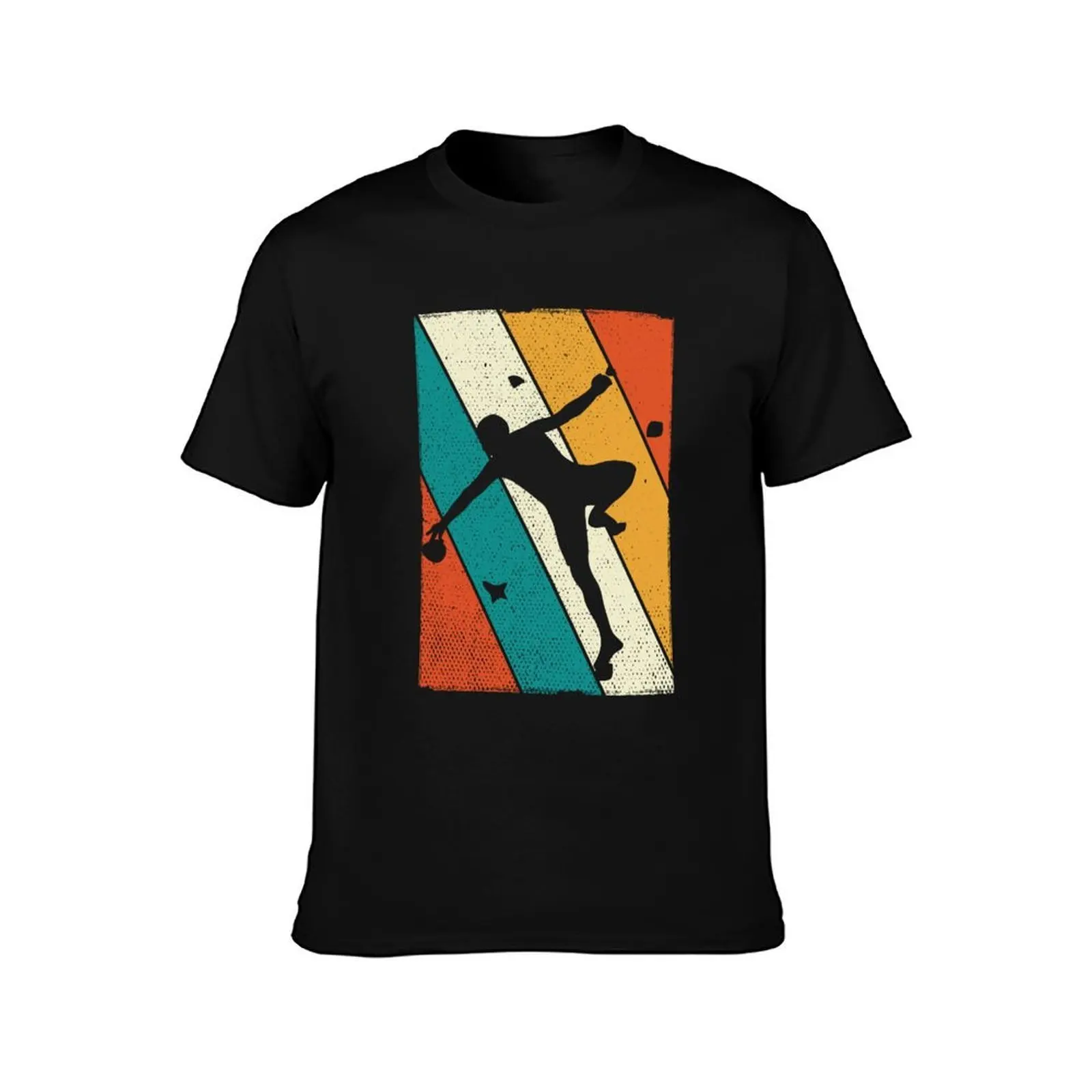 Vintage Bouldering Design Rock Climbing For Men Women Kids T-Shirt, Summer Casual Cotton Tee, Oversized Streetwear Tops
