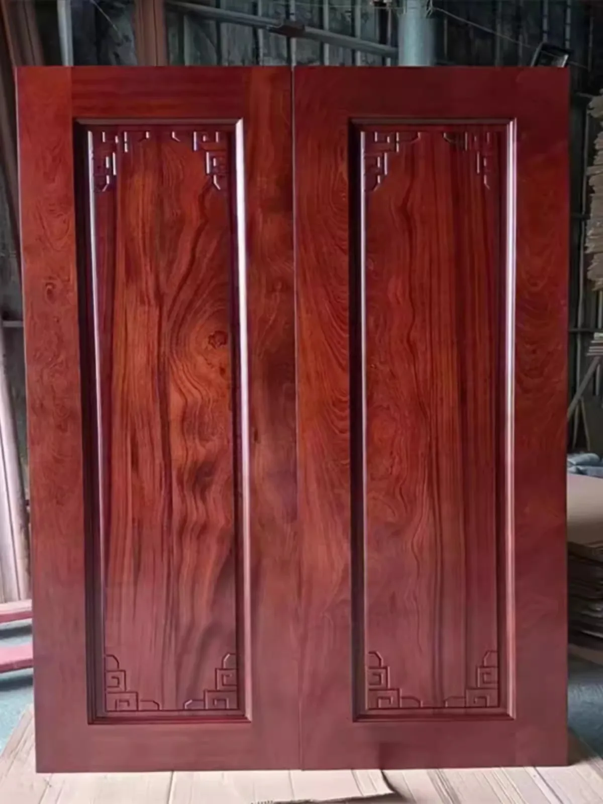 Villa Design Vertical Oak Wood Interior Soundproof Sliding Door Indoor Barn Doors for House
