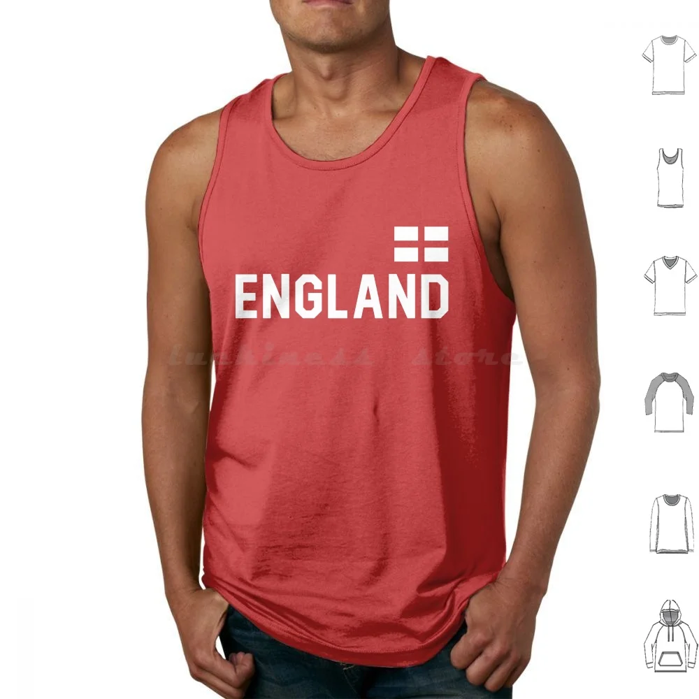 England With England Flag Tank Tops Vest Sleeveless England England Football England Cricket England Sports Lionesses