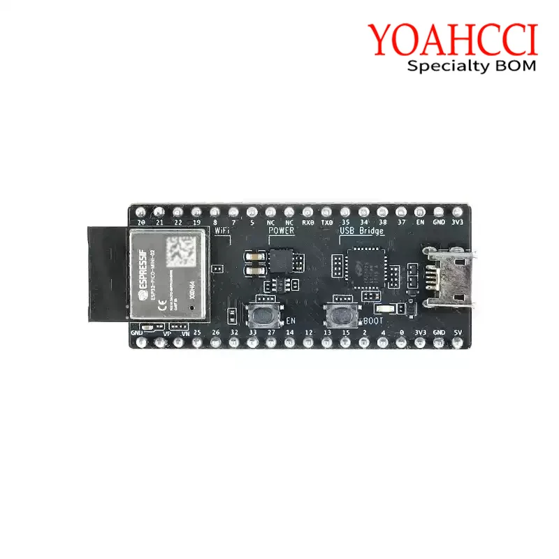 ESP32-PICO-DevKitM-2 development board is equipped with ESP32-PICO-MINI-02 module /IoT serial port