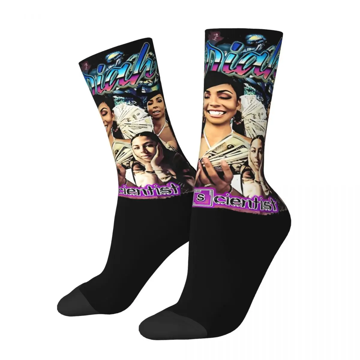 

Mariah The Scientist Bootleg Merch Crew Socks Compression Art For Fan Graphic Long Socks Warm for Womens Best Gift Idea