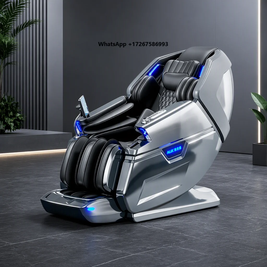 Factory Hot Selling Fujian Luxury Leather Office Massage Chair Zero Gravity 3D Full Body Massager Portable Foldable