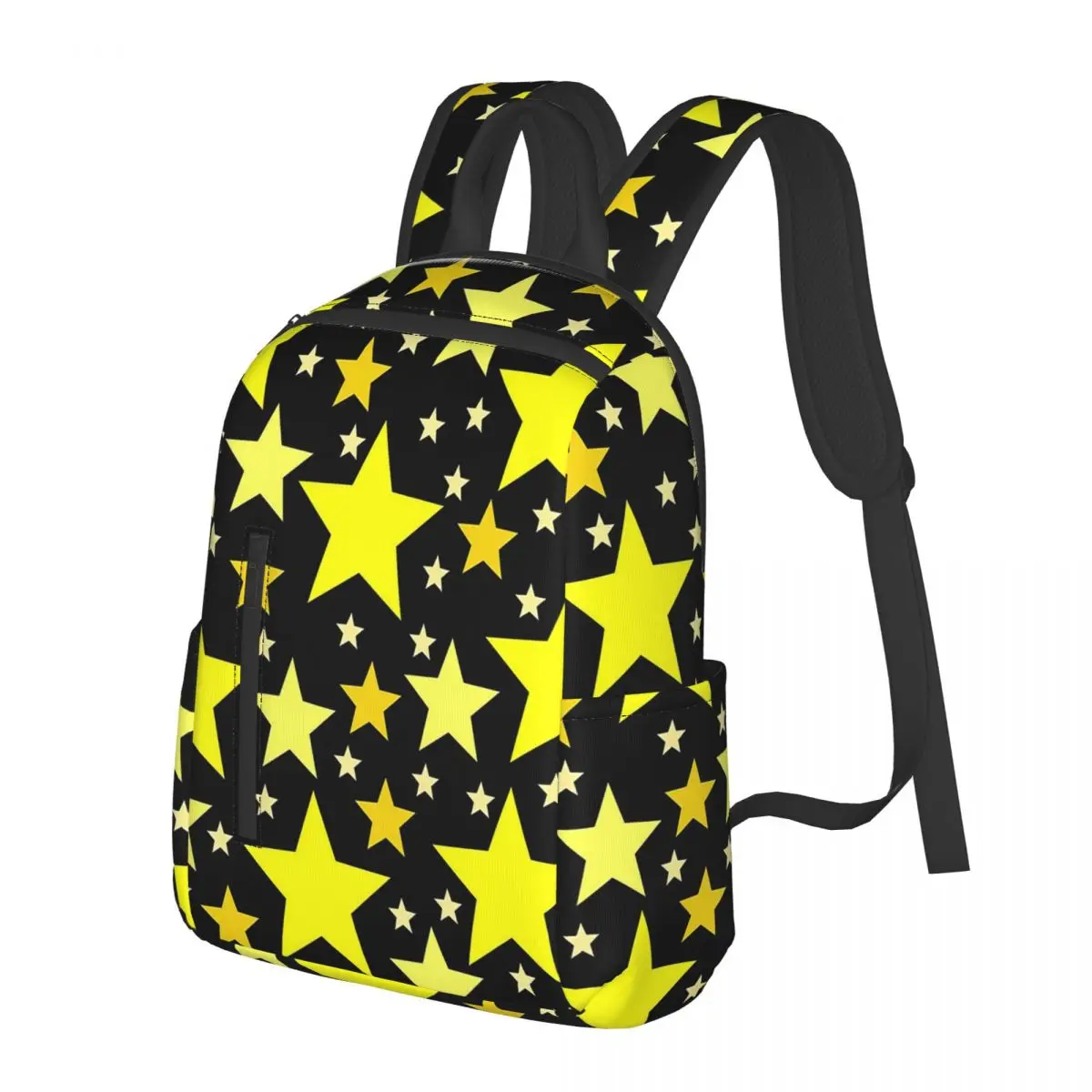 

Yellow Star Pattern Student Backpack School Bag Hiking Travel Daypack for Boys Girls Bookbag Shoulder Bags