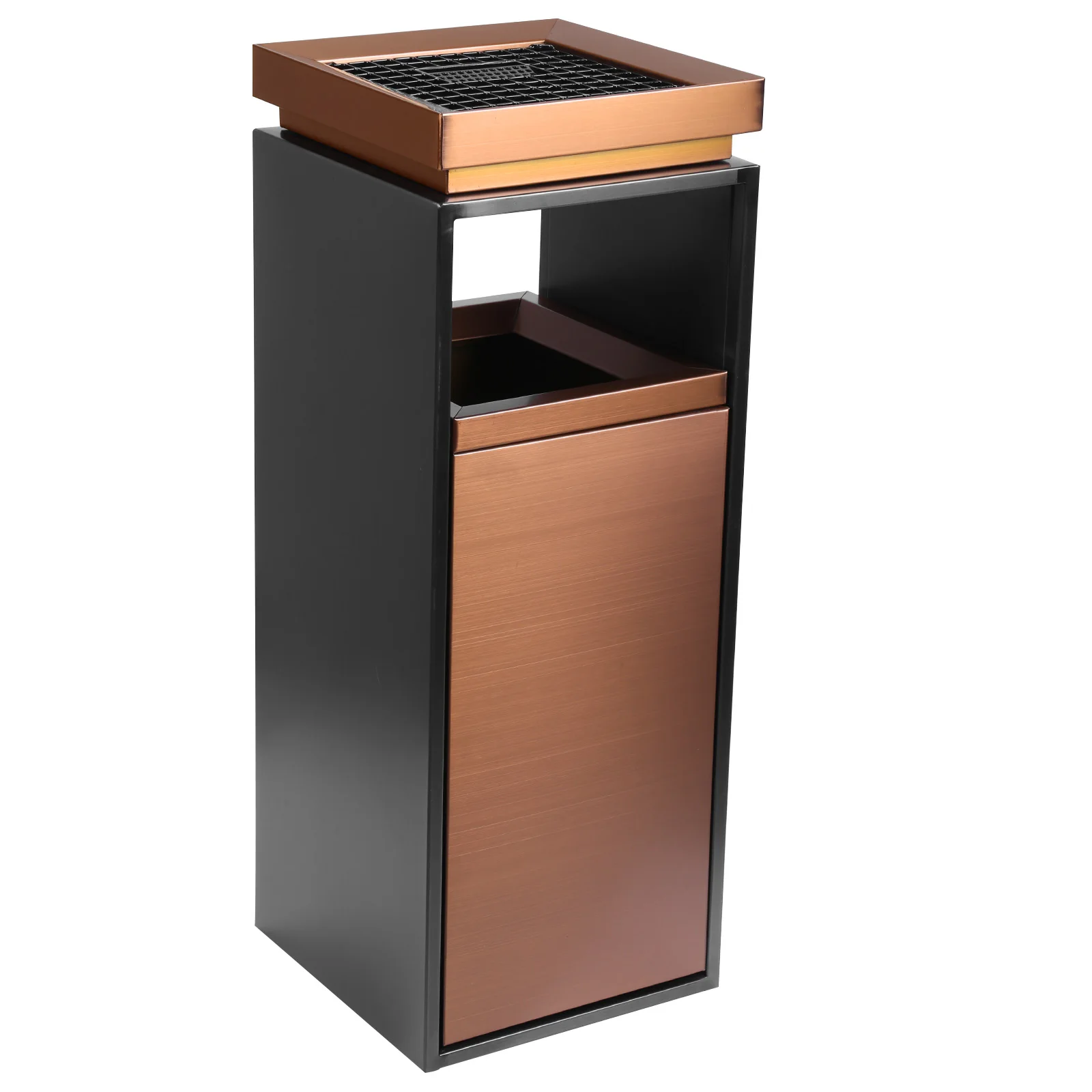 

Stainless Steel Trash Can with Ashtray/Lid with Removable Inner Bucket 29.53x11.02x11.02in for Office Hotel Lobby Patio